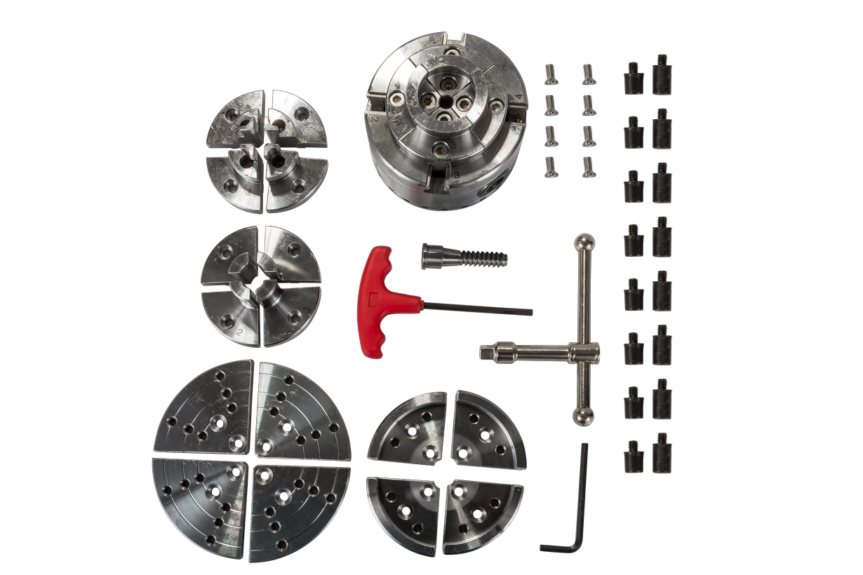 CK-3.75Z/S1 95мм 4-х кулачковый токарный патрон по дереву в наборе (JET Дисконт) - (Демозал Москва)